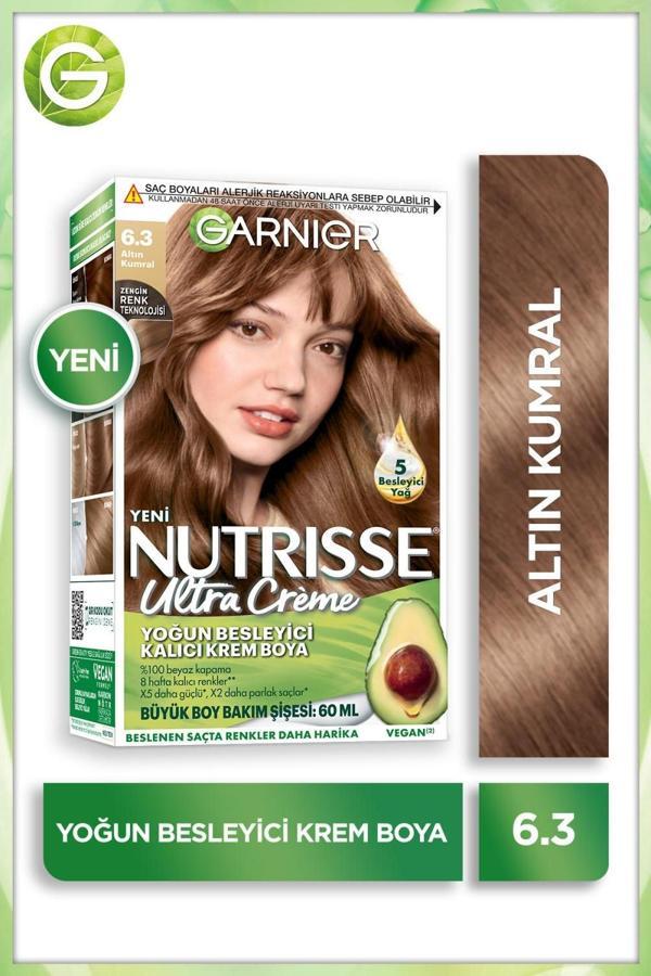 Garnier Nutrisse Yoğun Besleyici Kalıcı Krem Saç Boyası 6.3 Altın Kumral - Image 1