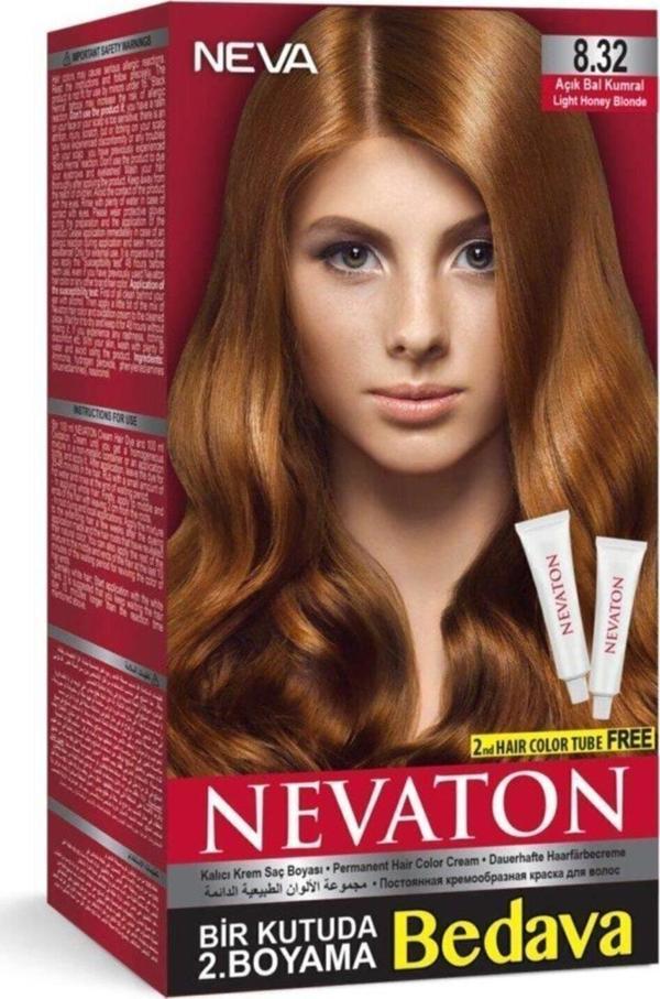 Nevaton 8.32 Açık Bal Kumral Saç Boyası Seti 8698636611770 - Image 1
