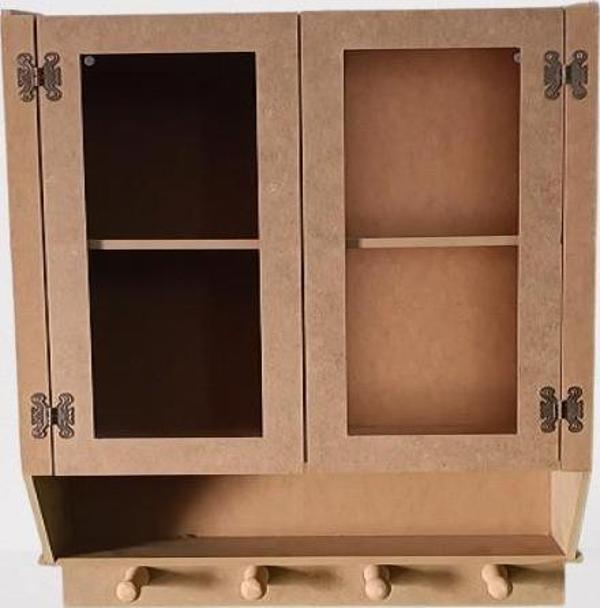 Hobi ADN MODEL 90350 Terek Dolap İki Kapaklı Kupalıklı Ahşap MDF HAM El Yapım - Image 1
