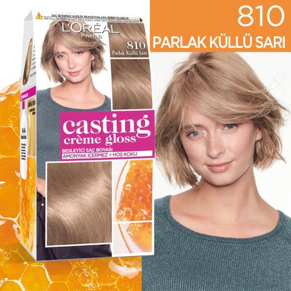 L'Oréal Paris Casting Crème Gloss Saç Boyası - 810 Parlak Küllü Sarı - Image 1