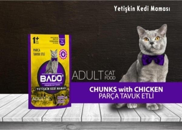 Bado Yetişkin 1 Adet 85 Gr Kedi Yaş Mama Tavuk Etli - Image 1