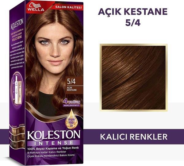 Wella Koleston Intense Saç Boyası 5/4 Açık Kestane - Salon Kalitesi - Image 1