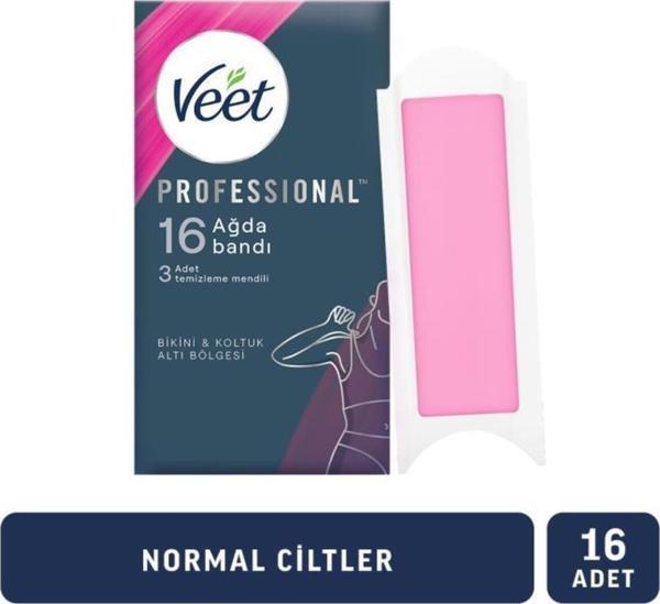 Veet Professional Sir Ağda Bandı Bikini Ve Koltuktaltı Bölgesi Normal Ciltler 16’Lı - Image 1