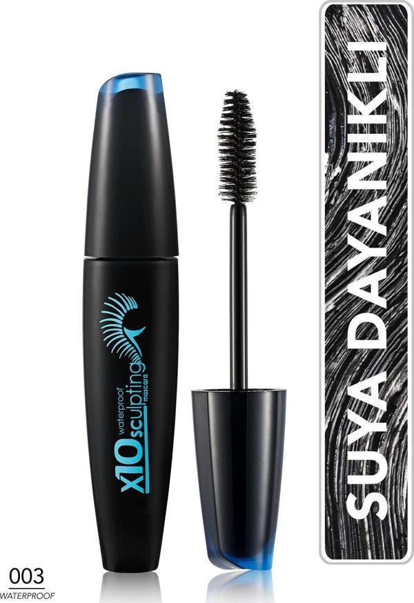Flormar Uzatan & Kıvrım Veren Suya Dayanıklı Maskara (Siyah) - X10 Sculpting Mascara - 003 - 8690604110728 - Image 1