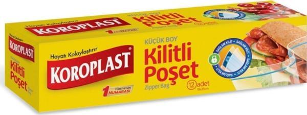 Koroplast Kilitli Buzdolabı Poşeti Küçük Boy 19X25 Cm 12Li - Image 1