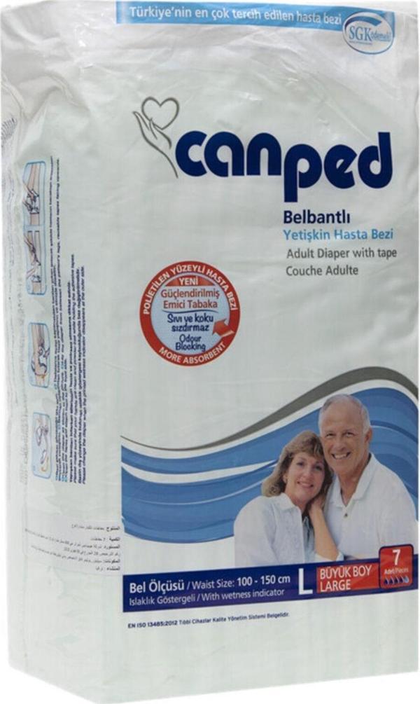 Canped Polielitenli Büyük 7'Li Hasta Bezi - Image 1