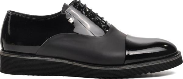 Fosco 6590 Siyah Rugan Hakiki Deri Erkek Casual Ayakkabı - Image 1