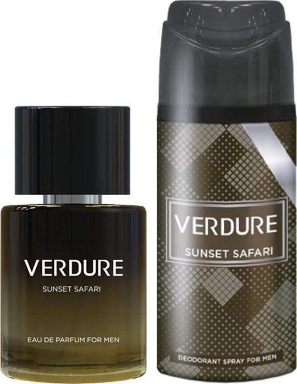 Verdure Sunset Safari Erkek Parfüm Deodorant 2'Li Set - Image 1
