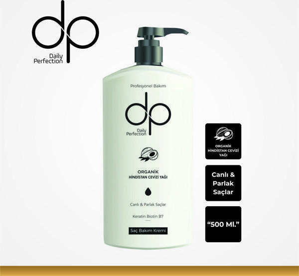 Dp Daily Perfection Organik Hindistan Cevizi Yağı Profesyonel Saç Bakım Kremi 500 Ml - Image 1