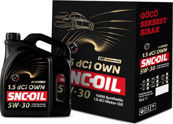 Snc Oil 1.5 Dci Own 5W-30 Motor Yağı 5 Litre - Image 1