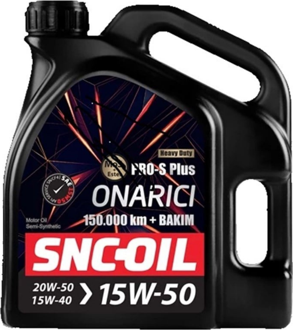 Snc Oil 150.000 Km+ Pro S Plus Onarıcı Heavy Duty 15W-50 Motor Yağı 4 Litre - Image 1