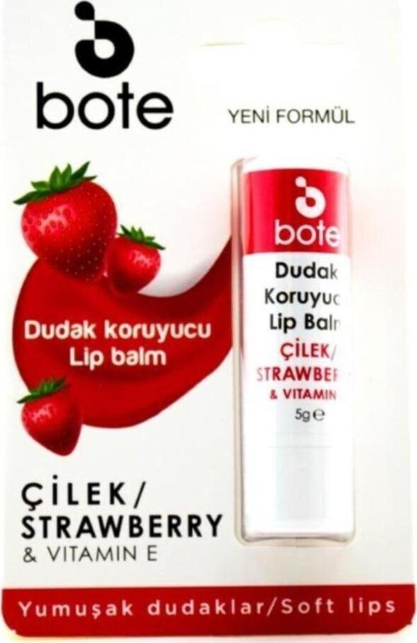 Bote Çilek Aromalı Dudak Koruyucu Lip Balm 5 Gr - Image 1