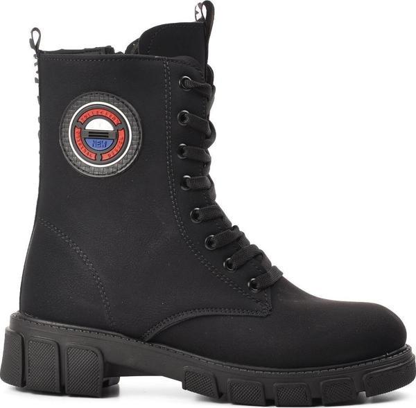 Walkway Peris Siyah-Zümrüt İçi Kürklü Kadın Bot - Image 1