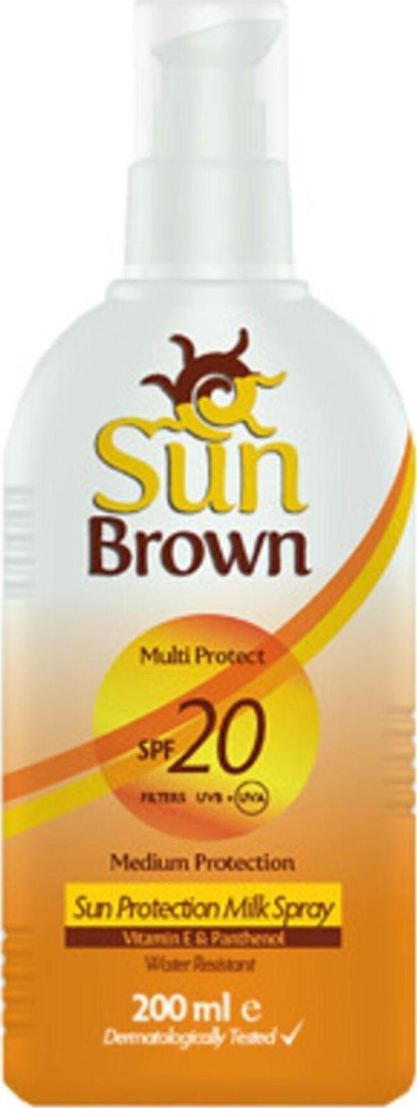 Sun Brown Güneş Koruyucu Süt Spreyi Spf20 200 Ml - Image 1