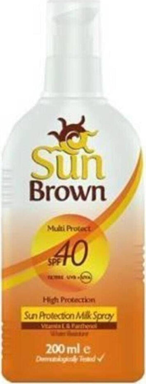 Sun Brown Güneş Koruyucu Süt Spreyi Spf40 200 Ml - Image 1