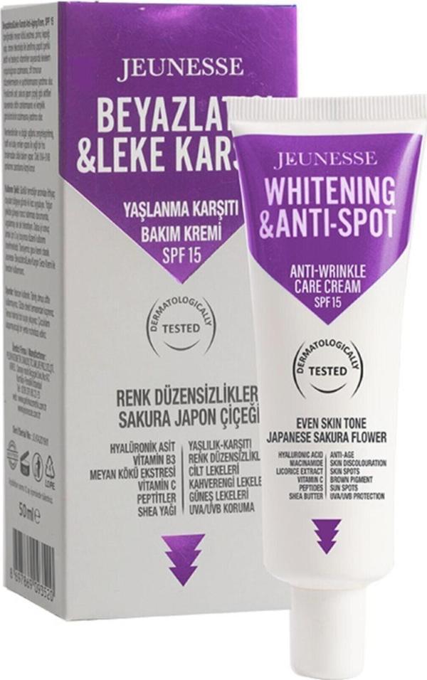 Jeunesse Beyazlatıcı&Leke&Yaşlanma Karşıtı Spf 15 Yüz Bakım Kremi 50 Ml - Image 1