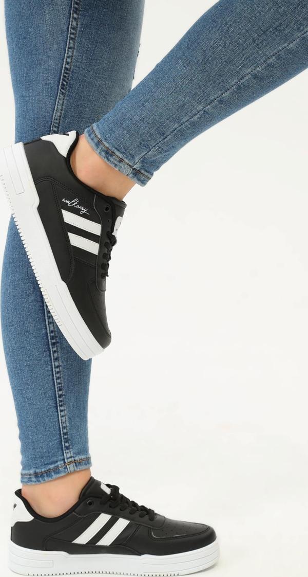 Walkway Sandy Siyah-Beyaz Unisex Sneaker - Image 1