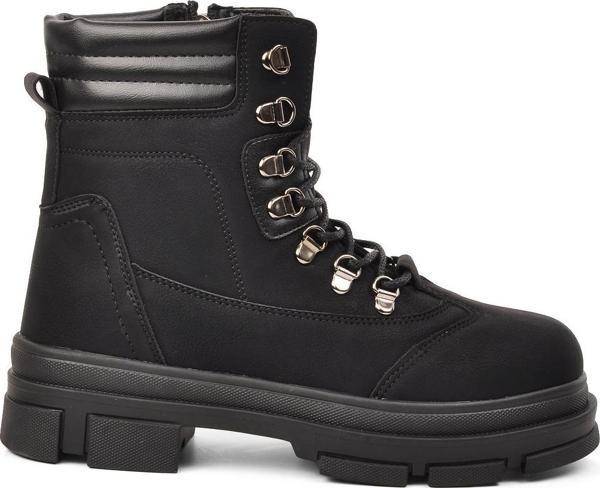 Walkway Sumi Siyah-Zümrüt İçi Kürklü Fermuarlı Kadın Bot - Image 1