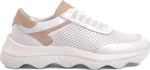 Venüs 2314004 Beyaz İçi Dışı Hakiki Deri Kadın Sneaker - Image 1
