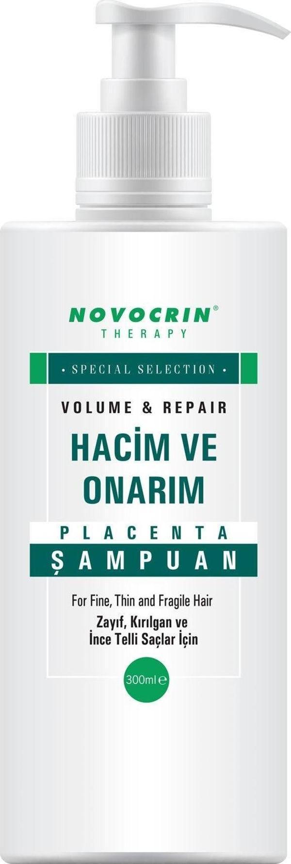 Novocrin Placenta Zayıf Kırılgan Ve Ince Telli Saçlar Bakım Şampuanı 300 Ml - Image 1