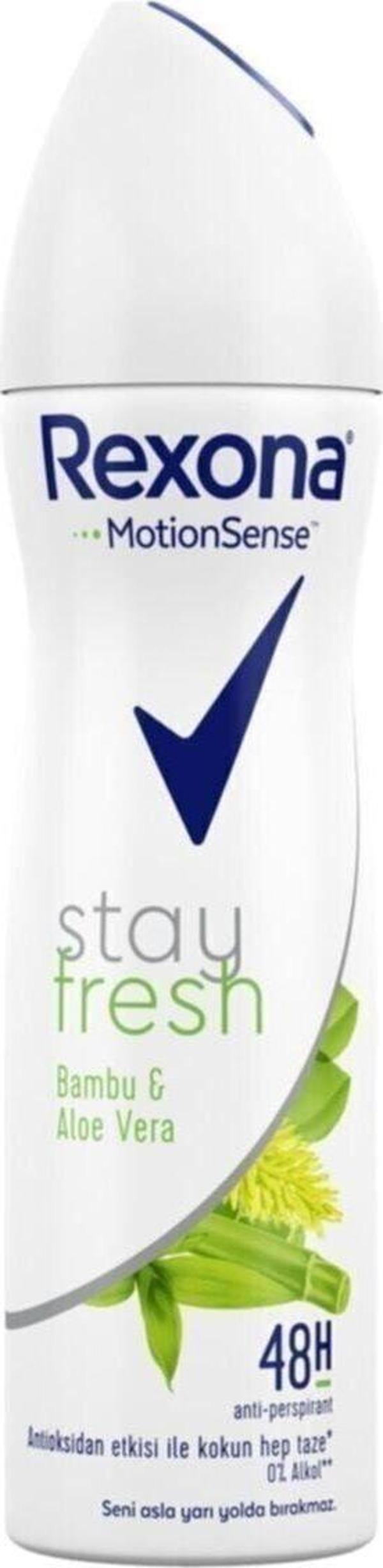 Rexona Deodorant Kadın Stay Fresh Bambu & Aloe Vera Sprey 150Ml Bayan - Image 1