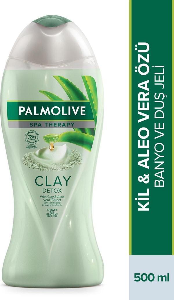 Palmolive Spa Therapy Clay Detox Kil Ve Aloe Vera Özü Banyo Ve Duş Jeli 500 Ml - Image 1