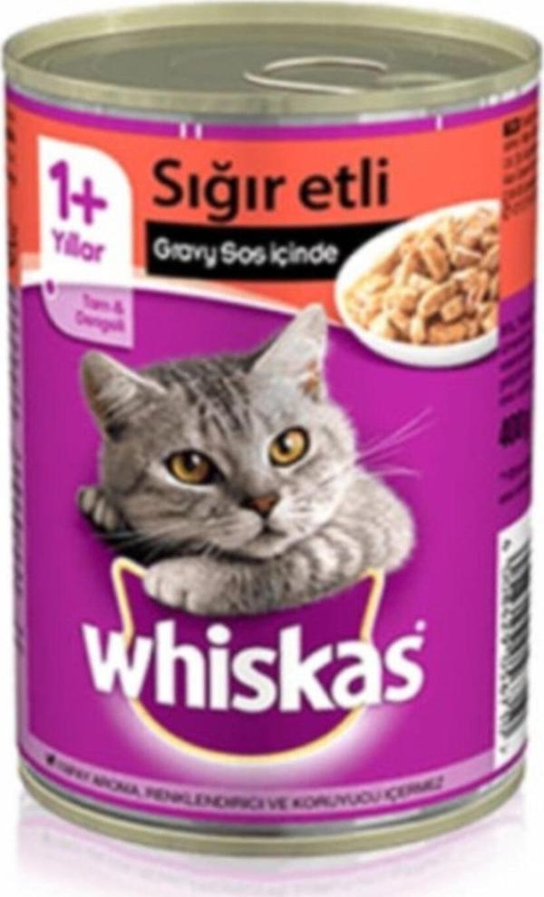 Whiskas Biftek Konserve Kedi Maması 400 Gr - Image 1