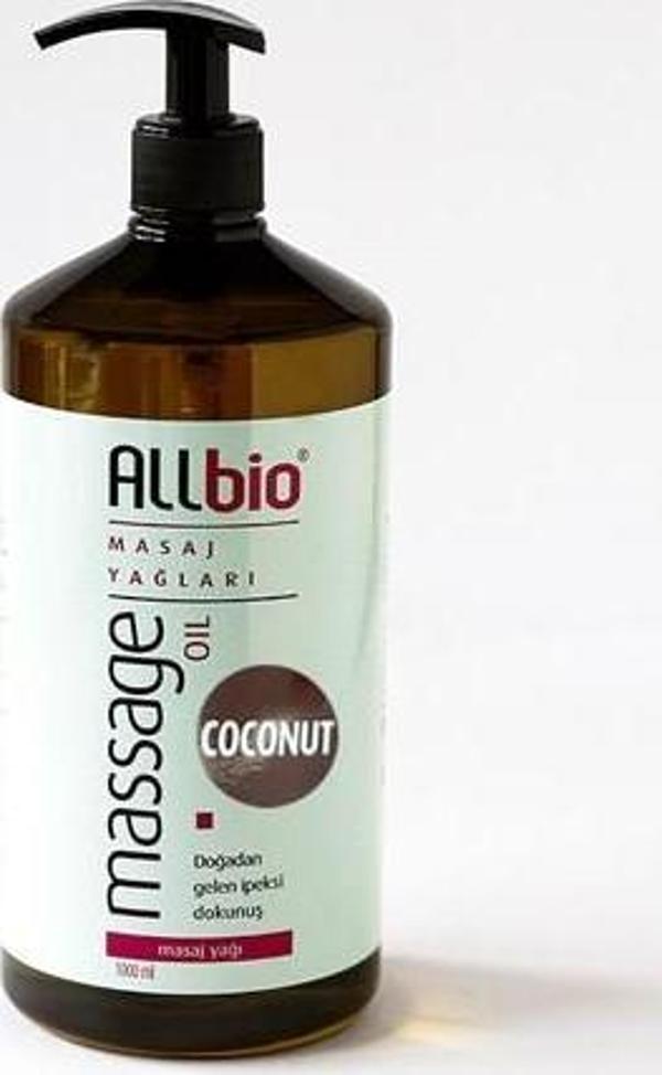 Allbio Masaj Yağı Hindistan Cevizi (1 litre) - Image 1