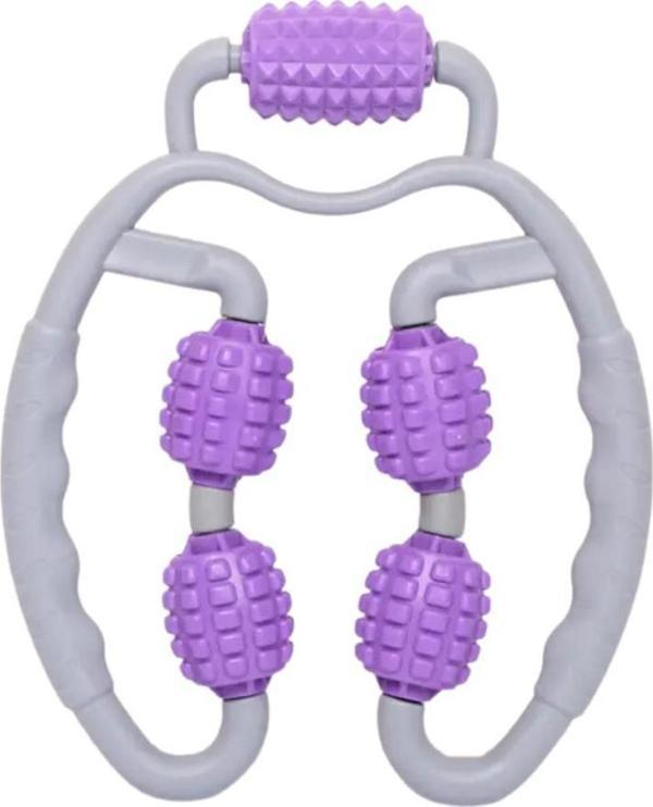 Selülit Masaj Rulosu 5 Topuzlu Masaj Aparatı Mor Renk - Image 1