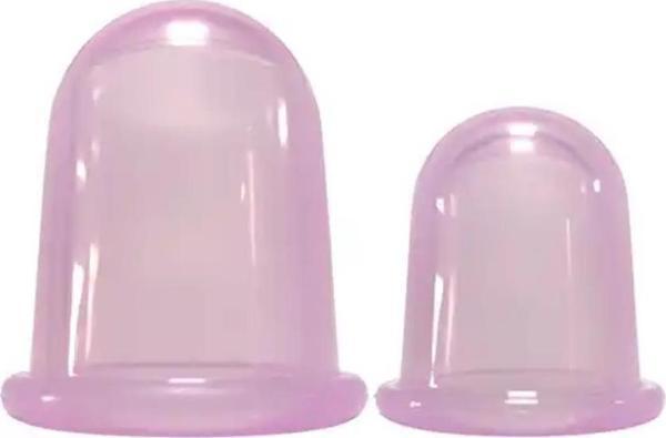 Silikon Selülit ve Boyun Masaj Kupa Seti 2'li Mor Renk - Image 1