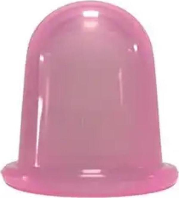 Silikon Yüz & Boyun Masaj Kupası Pembe Renk Orta Boy - Image 1