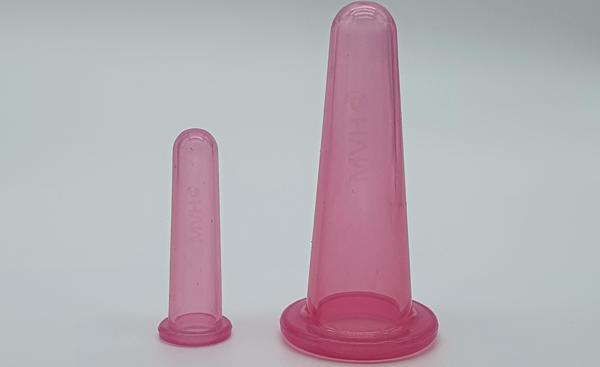 Silikon Yüz Masaj Kupa Seti  2'li Pembe Renk - Image 1