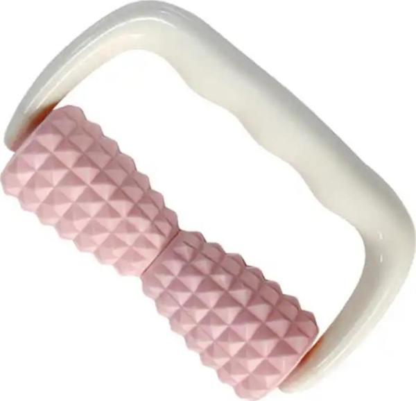 Tutma Kollu Selülit Masaj Rulosu 2 Roller Topuzlu Pembe Renk - Image 1
