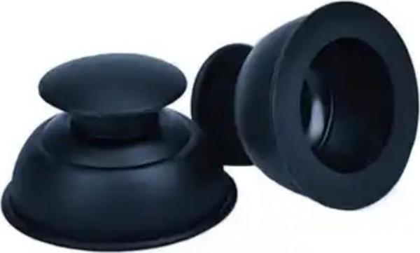 Vantuz Silikon Selülit & Masaj Kupası 2'lİ Set Siyah Renk - Image 1