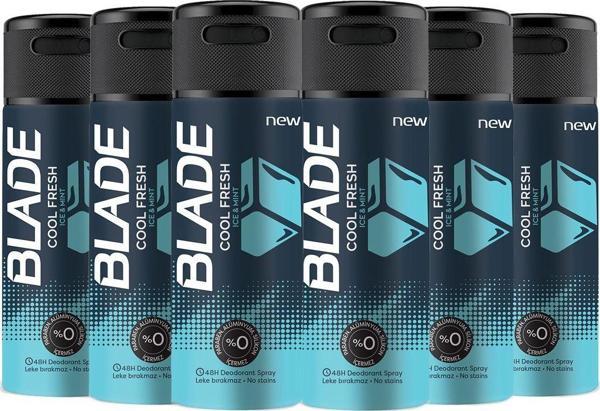 Blade Cool Fresh Deodorant 6x150ml - Image 1