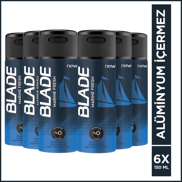Blade Marine Fresh Deodorant 6x150ml - Image 1