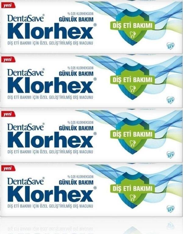 Dentasave Klorhex %0.05 Günlük Bakım Diş Macunu 75 ml X 4 - Image 1