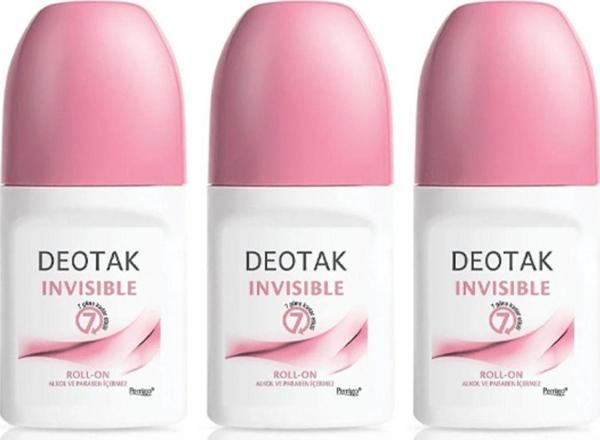 Deotak Invisible Roll-on Deodorant 35 ml X 3 Adet - Image 1