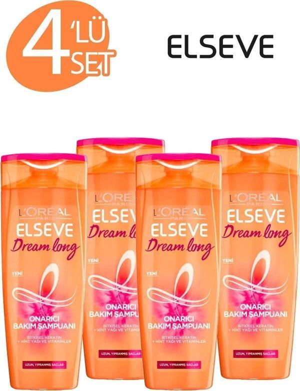 ELSEVE 4'lü Dream Long Onarıcı Bakım Şampuanı 360 ml Seti  36005237829322 - Image 1