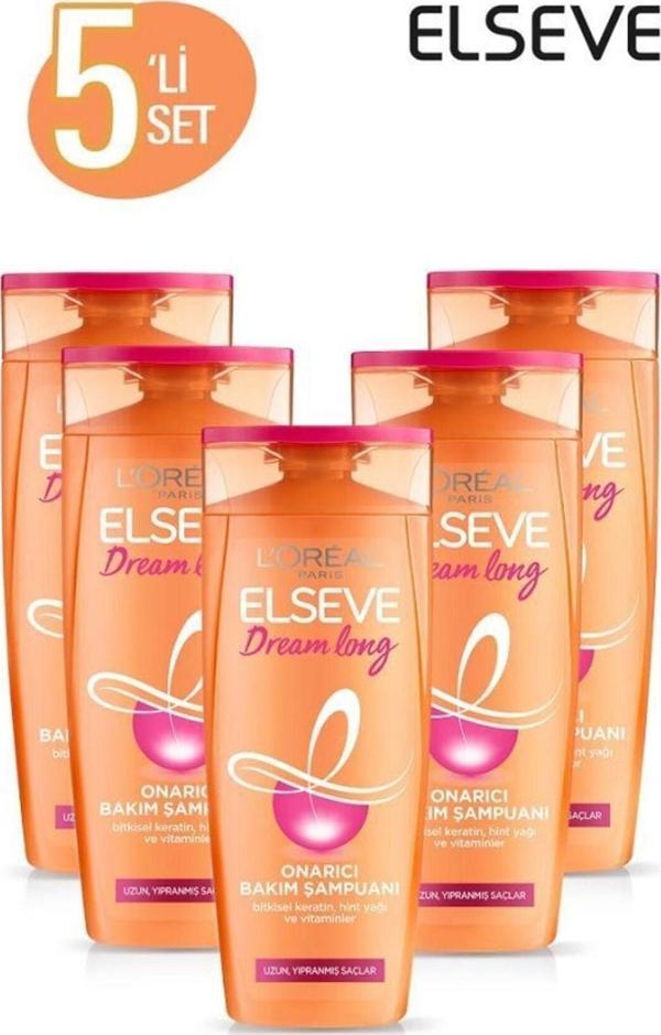 ELSEVE 5'li Dream Long Onarıcı Bakım Şampuanı 360 ml Seti  36005237829325 - Image 1