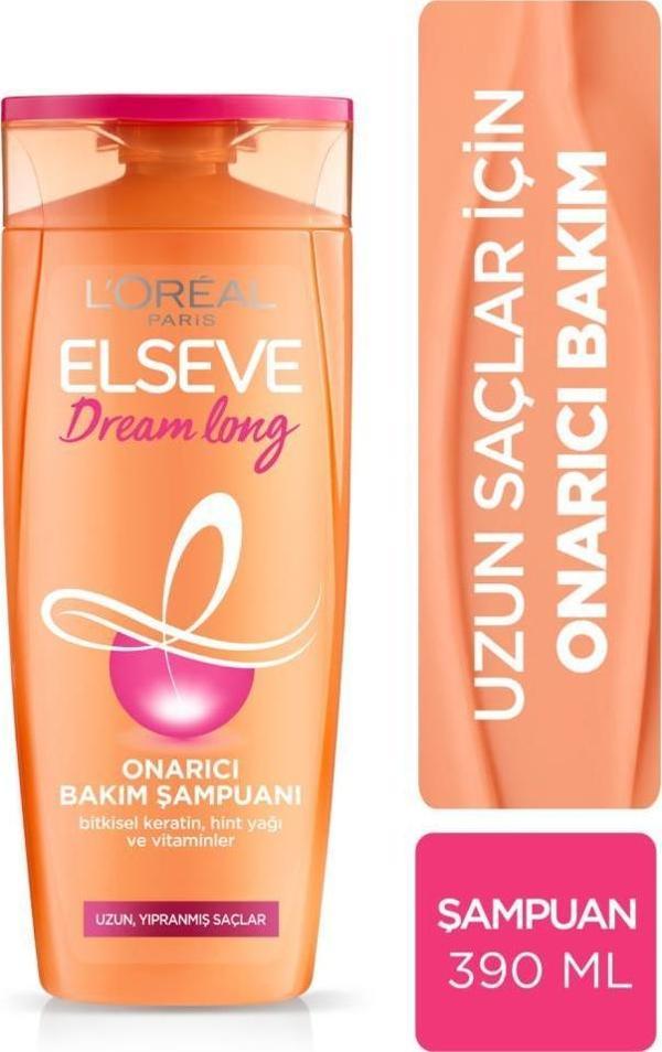 L'Oréal Paris Elseve Dream Long Onarıcı Bakım Şampuanı 390 ml - Image 1