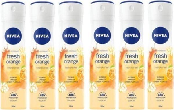 Nivea Fresh Orange Deodorant Sprey 150 ml*6 Adet - Image 1