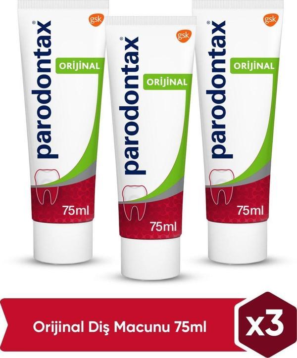 Parodontax Orijinal Diş Macunu 75 Ml 3 Adet - Image 1