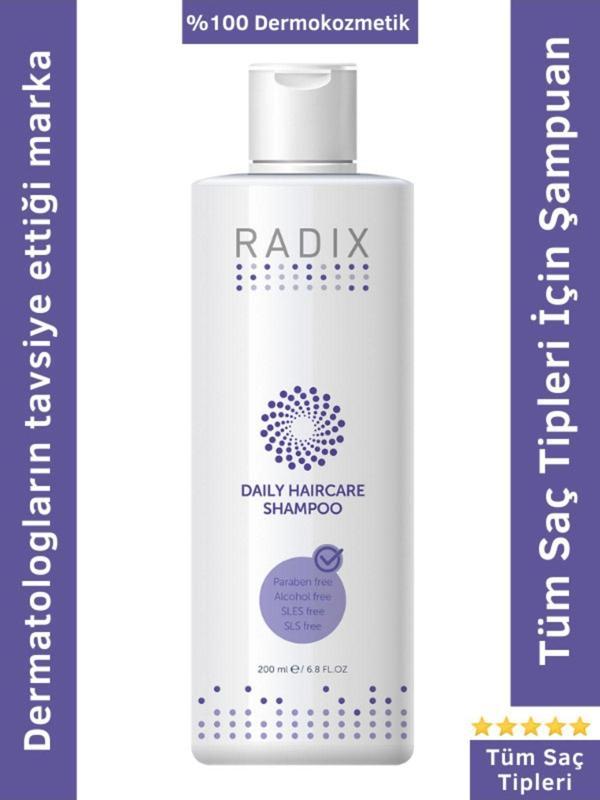 Radix Tüm Saç Tipleri Için Günlük Bakım Şampuanı - Daily Haircare Shampoo 200 Ml 8681877436196 - Image 1
