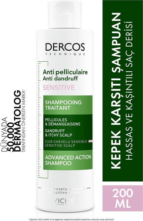Vichy Dercos Hassas Saç Kepek Karşıtı Şampuan 200ml - Image 1