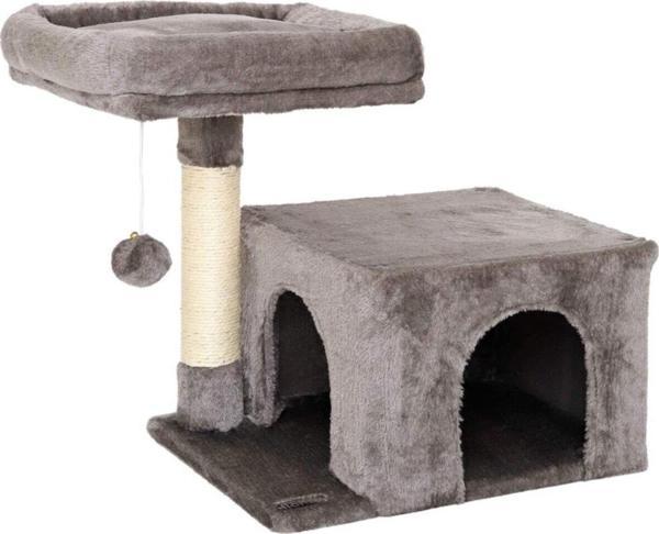 Nursoft Komfor Stepli Yuvalı Kedi Tırmalaması Antrasit Nr-0093 - Image 1