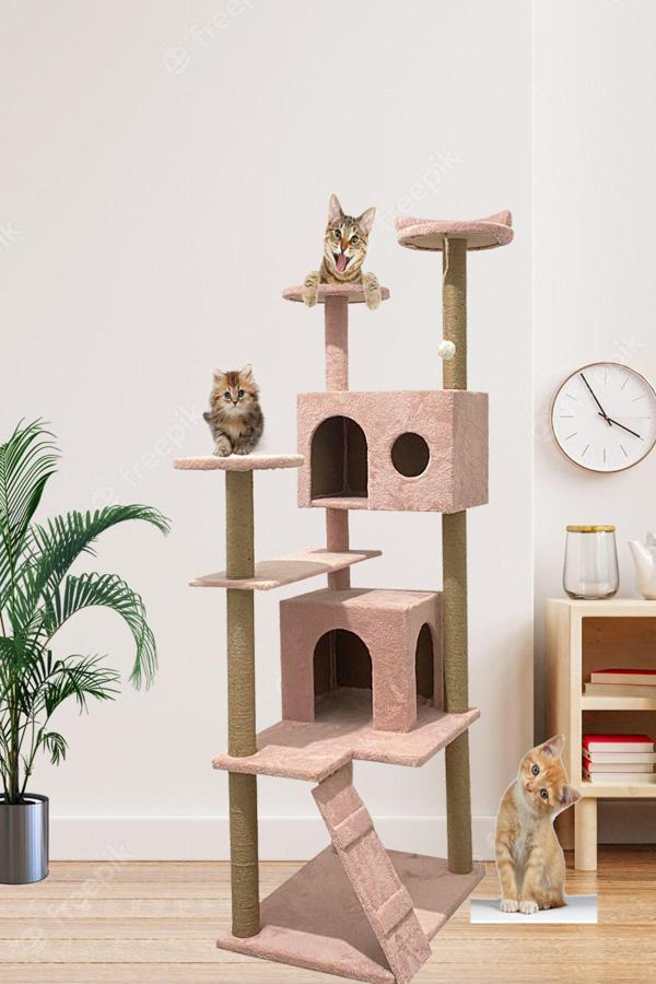 Nursoft Kule Kedi Evi Tırmalama - Image 1