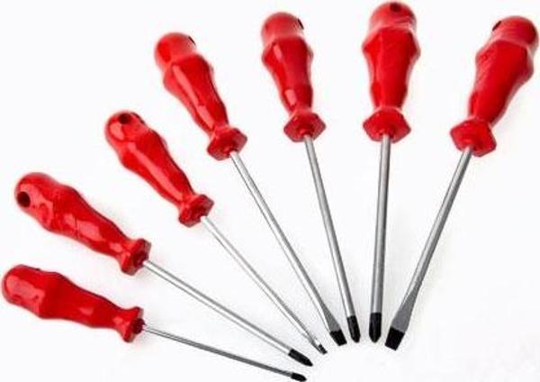 Mıknatıslı Düz Yıldız Tornavida Seti - 7 Parça - Image 1