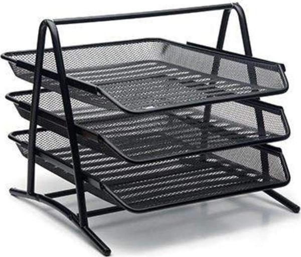 Metal Perfore Evrak Rafı 3`lü Siyah - Image 1