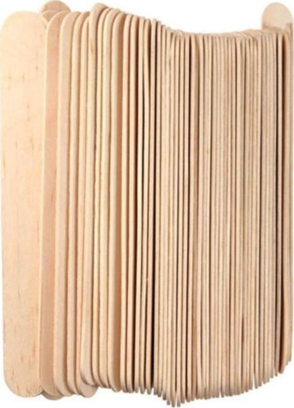 Ahşap Dil Basma Çubuğu (abeslang) Naturel 50`li Paket (150x18 Mm) - Image 1